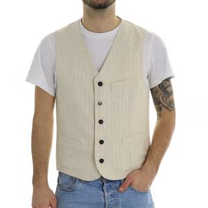 GILET GESSATO BIANCO